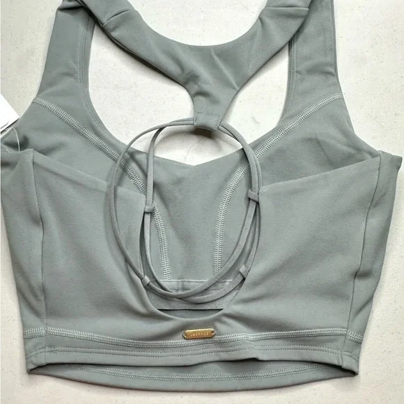 L*Space Active Sage Push It Top Scoop Neck strappy sports bra NWT. Size XL #72 - Picture 5 of 8